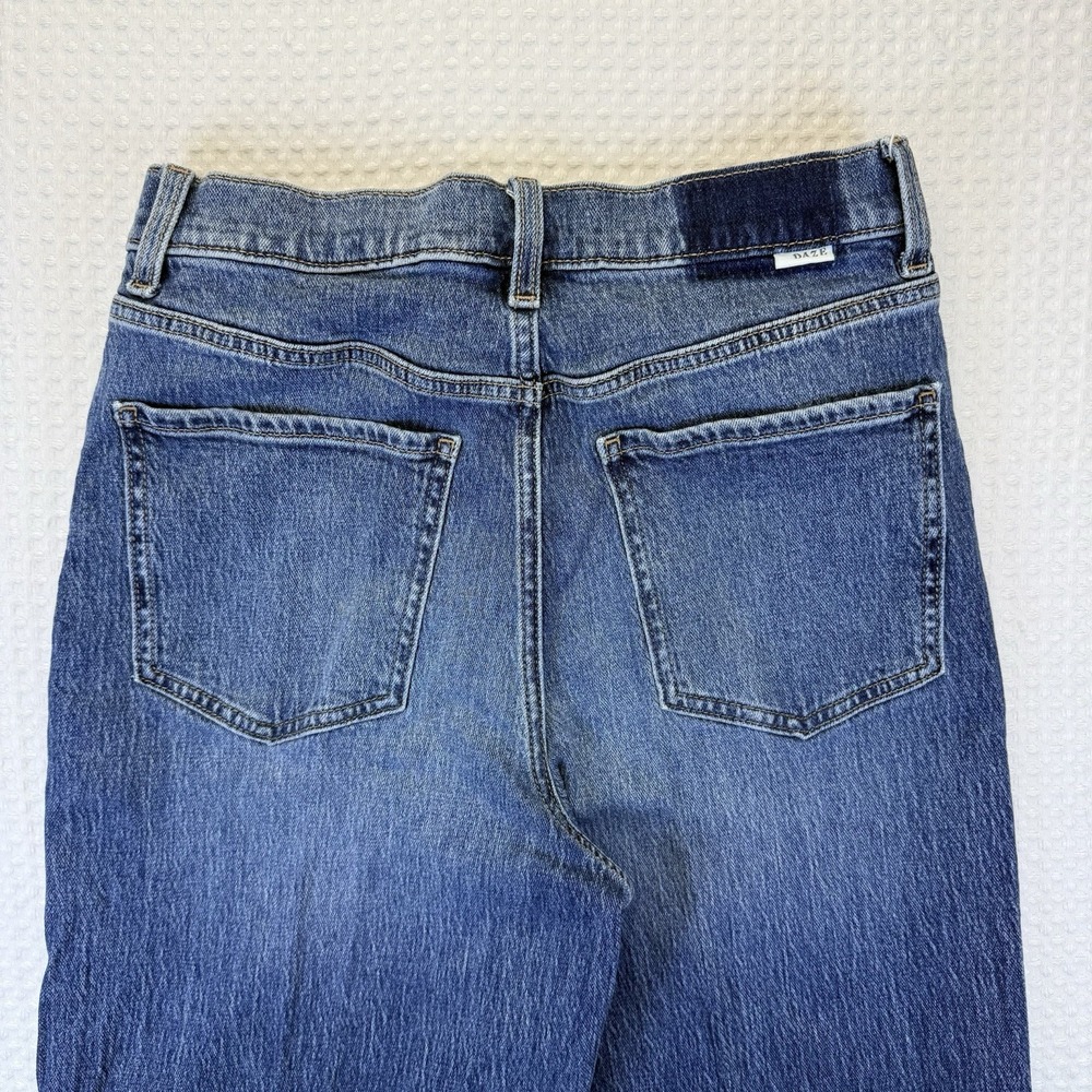 Daze Women's Eastside Cuff Jean-Rush Hour Size 28 Blue Denim High Waist - Picture 10 of 12